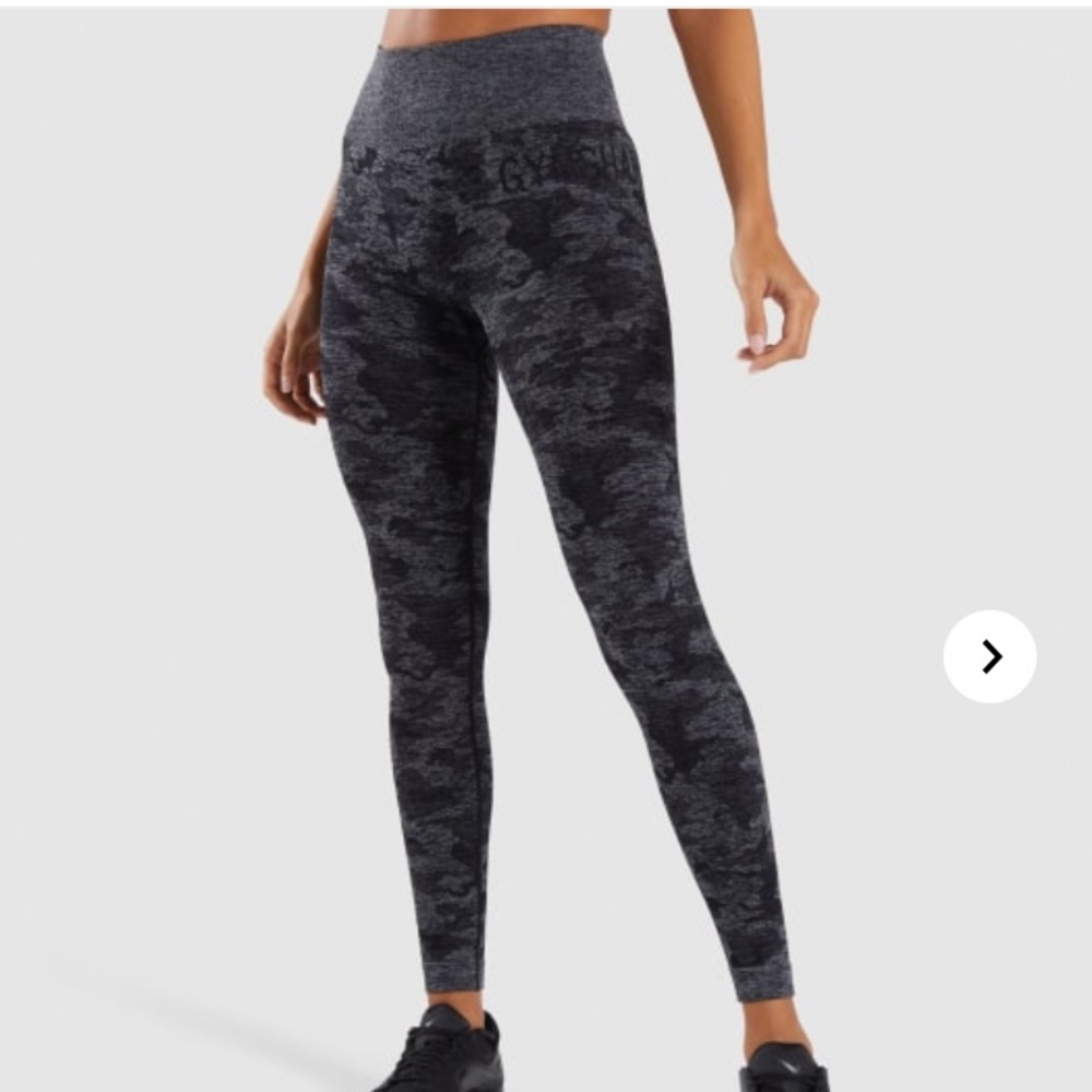 Gymshark Camo Seamless Leggings - Black